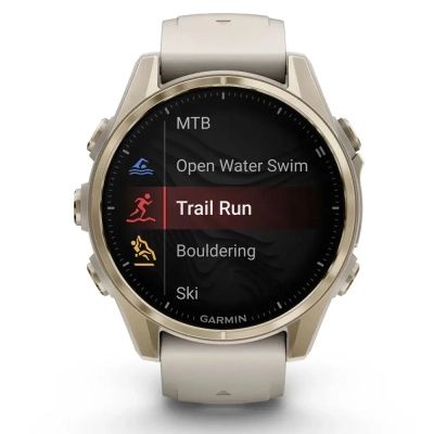 �����-���� Garmin fenix 8 43mm, AMOLED, Saph, SftGldSS/FgGry, FogGry/DkSndbnd, GPS (010-02903-11) - �������� 2