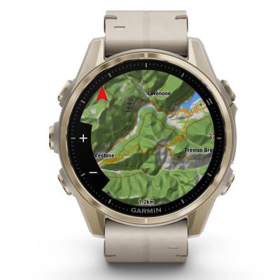 �����-���� Garmin fenix 8 43mm, AMOLED, Saph, SftGldSS/FogGryLeatherBnd, Excl, GPS (010-02903-40) - �������� 10