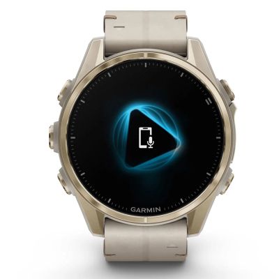 �����-���� Garmin fenix 8 43mm, AMOLED, Saph, SftGldSS/FogGryLeatherBnd, Excl, GPS (010-02903-40) - �������� 2