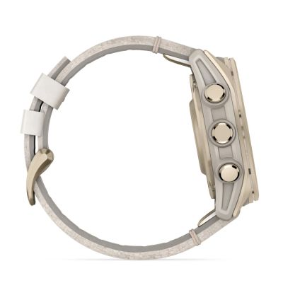 �����-���� Garmin fenix 8 43mm, AMOLED, Saph, SftGldSS/FogGryLeatherBnd, Excl, GPS (010-02903-40) - �������� 4