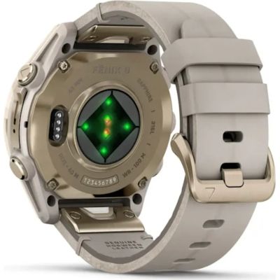 �����-���� Garmin fenix 8 43mm, AMOLED, Saph, SftGldSS/FogGryLeatherBnd, Excl, GPS (010-02903-40) - �������� 6