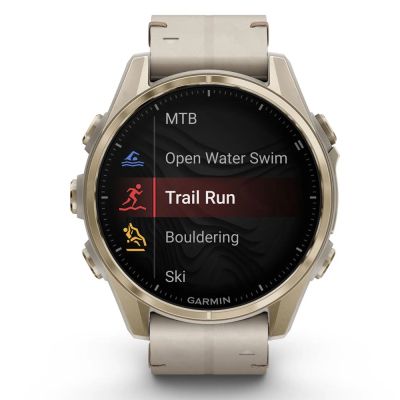 �����-���� Garmin fenix 8 43mm, AMOLED, Saph, SftGldSS/FogGryLeatherBnd, Excl, GPS (010-02903-40) - �������� 7