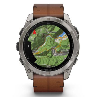 �����-�������� Garmin fenix 8 51mm,AMOLED,Sapphire, Bare Ti, Blk/Chsnt Lthr (010-02905-40) - �������� 10