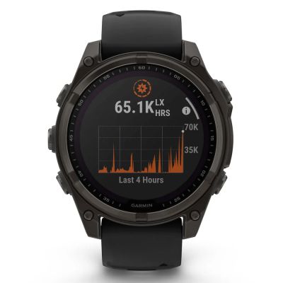 - Garmin fenix 8 47mm,Saph Solar,CrbnGry Ti/Blk,Blk/PblGryBnd (010-02906-11) -  8