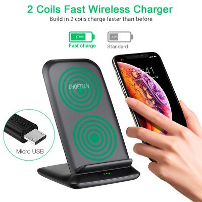 �������� ���������� Choetech 15W Fast Wireless Charging Stand 2coils black (T555-F-BK) - �������� 6