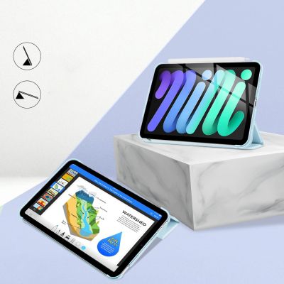 ����� �� �������� BeCover Tri Fold Hard Apple iPad Mini 7 2024 Light Blue (712453) - �������� 4