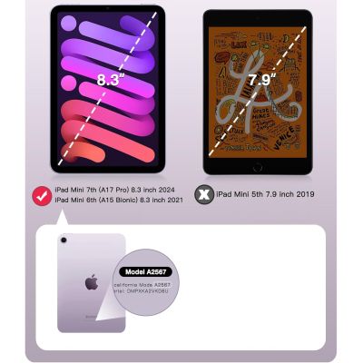 ����� �� �������� BeCover Tri Fold Hard Apple iPad Mini 7 2024 Light Blue (712453) - �������� 7