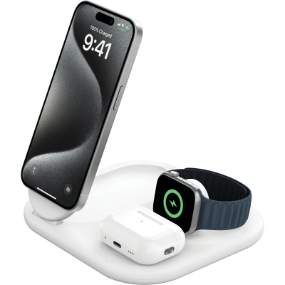 �������� ������� Belkin 3in1 Magnetic Foldable iPhone/Watch/AirPods Qi2 15W white (WIZ029VFWH) - �������� 7