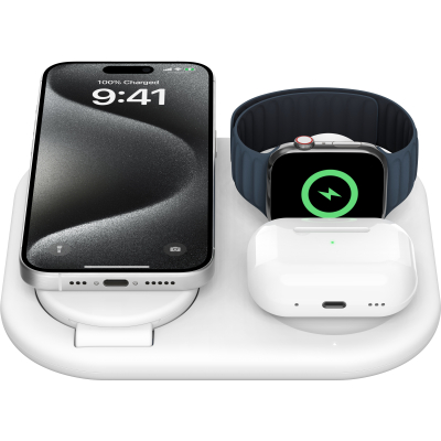 �������� ������� Belkin 3in1 Magnetic Foldable iPhone/Watch/AirPods Qi2 15W white (WIZ029VFWH) - �������� 8