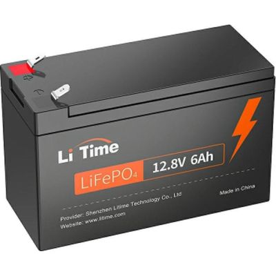     LiFePo4 Litime 12.8V-6Ah (Li-Time-LiFePO4-12.8-6) -  1