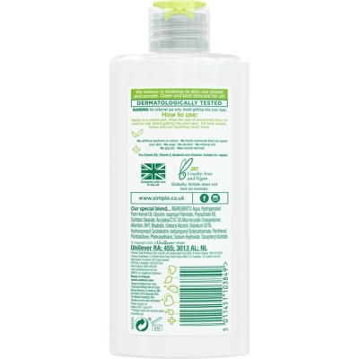 ������� ��� ������� Simple Kind to Skin Purifying Cleansing Lotion 200 �� (5011451103849) - �������� 2