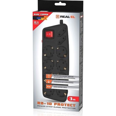 ��������� ������ �������� REAL-EL REAL-EL RS-10 Protect, 3m, black (EL122300039) - �������� 8