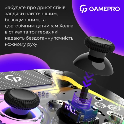 ������� GamePro GPS13T BT 5.3/USB/PC/iOS/Android/PS3/PS4 RGB Transparent (GPS13T) - �������� 4