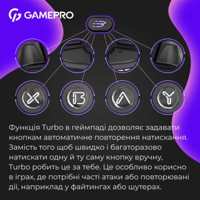 ������� GamePro GPX13B 2.4G/BT 5.1/USB/PC/iOS/Android RGB Black (GPX13B) - �������� 10