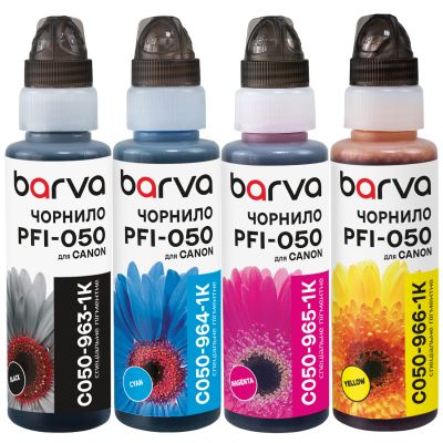 ������� Barva Canon PFI-050 100��*4, Pigm., ������ OneKey, BK/C/M/Y (C050-1K-MP) - �������� 1