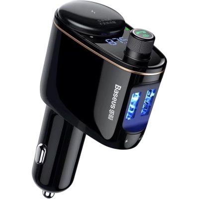 FM-��������� Baseus S-06, Black, �� �������������, Bluetooth 4.2, 2xUSB (3.4A), microSD, �������� LED �������, FM ���������� (87.5-108 ���) (CCHC000001) - �������� 1