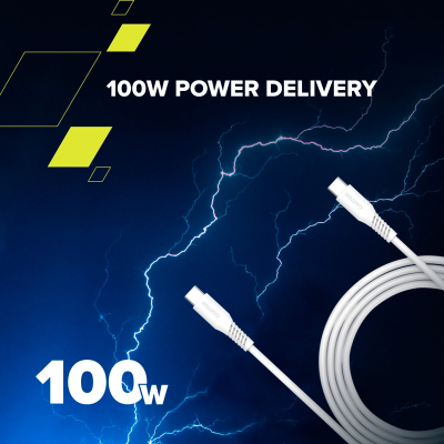 ���� ������ USB-C to USB-C 1.2m CC100SC 100W White Canyon (CNS-CC100SC12W) - �������� 3