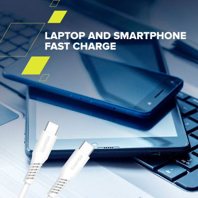 ���� ������ USB-C to USB-C 1.2m CC100SC 100W White Canyon (CNS-CC100SC12W) - �������� 6