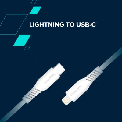   USB-C to Lightning 1.2m CLN30SC C-L 30W White Canyon (CNS-CLN30SC12W) -  2