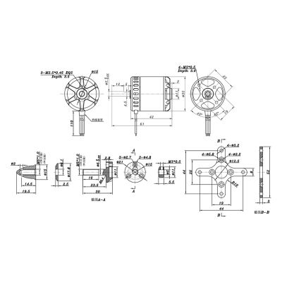 ��������� ��� ����� SunnySky X2820 V3 KV570 motor white+blue shell individual package (X2820-570KV) - �������� 5