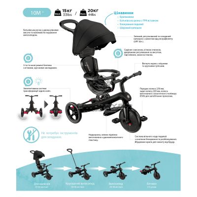   Globber Explorer Trike 4  1,  (634-102) -  10