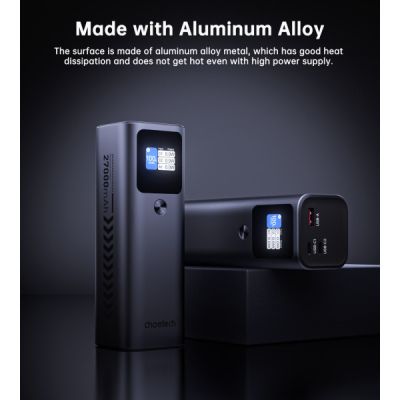 ������� ������������ Choetech 27000mAh, PD/140W in/out, 2*USB-C/PD5.0, QC3.0/22W, TFT Display (B670-CCGY) - �������� 9