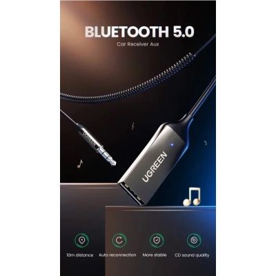 FM ��������� Ugreen Bluetooth 5.0 Aux with mic CM309 UGREEN Black (70601) - �������� 5