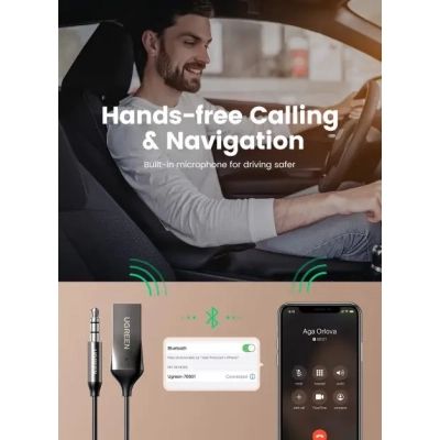 FM ��������� Ugreen Bluetooth 5.0 Aux with mic CM309 UGREEN Black (70601) - �������� 7