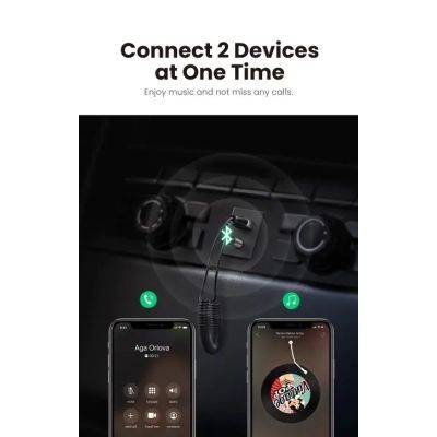 FM ��������� Ugreen Bluetooth 5.0 Aux with mic CM309 UGREEN Black (70601) - �������� 8