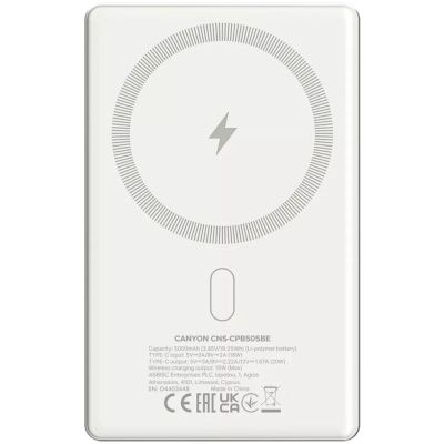 ������� ������������ Canyon 5000mAh OnPower 505 slim Magsafe PD/20W Beige (CNS-CPB505BE) - �������� 3