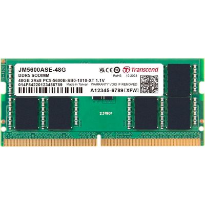     SoDIMM DDR5 48GB 5600 MHz Transcend (JM5600ASE-48G) -  1