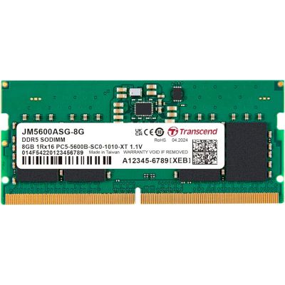 ������ ���'�� ��� �������� SoDIMM DDR5 8GB 5600 MHz Transcend (JM5600ASG-8G) - �������� 1