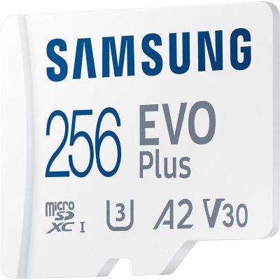   MicroSDXC  256GB UHS-I U3 V30 A2 Samsung Evo Plus + SD- (MB-MC256SA/EU) -  4