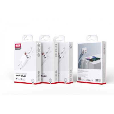   XO L95 (2USB/2.4A) + USB - MicroUSB White (XO-L95-M) -  2