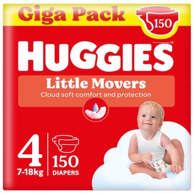  Huggies Little Movers 4 (7-18 ) M-pack, 150  (5029053583402) -  1