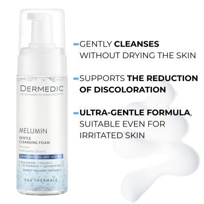 ϳ��� ��� �������� Dermedic Melumin Gentle Cleansing Foam ��� ������� ���� 170 �� (5901643177492) - �������� 3