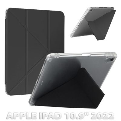 ����� ��� �������� BeCover Ultra Slim Origami Transparent Apple iPad 10.9" 2022 Black (712938) - �������� 1