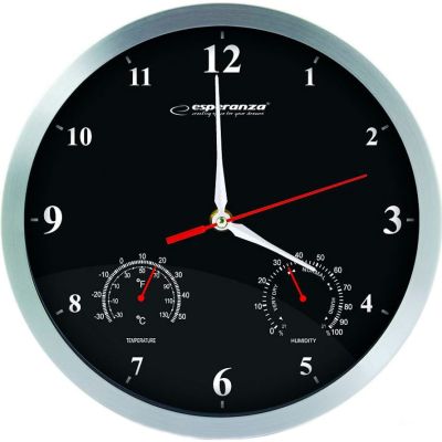   Esperanza Wall Clock Washington 30  Black (EHC008K) -  1