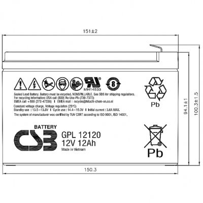 ������� ��� ��� ������� � ��� CSB 12� 12 �� (GPL12120 F2) - �������� 2