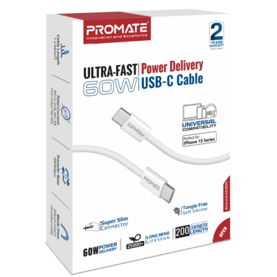 ���� ������ USB-C to Lightning 1.2m Promate (ecoline-ci120.white) - �������� 2