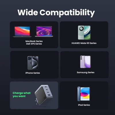   UGREEN 4xUSB 100W (3xUSB-C+USB-A) Gan Nexode Fast Charger Grey X565 (35043) -  5