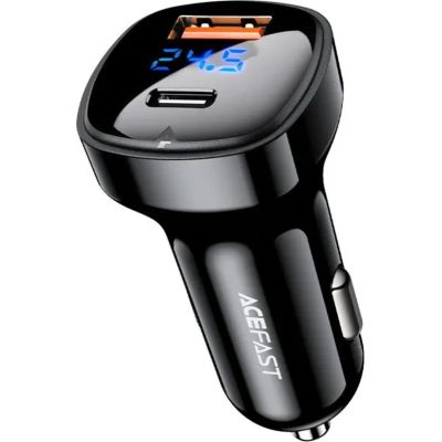   Acefast 2xUSB 66W (USB-C + USB-A) B4 with digital display (6974316280392) -  1