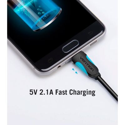   USB 2.0 AM to Micro 5P 0.5m Black Vention (VAS-A08-B050) -  3