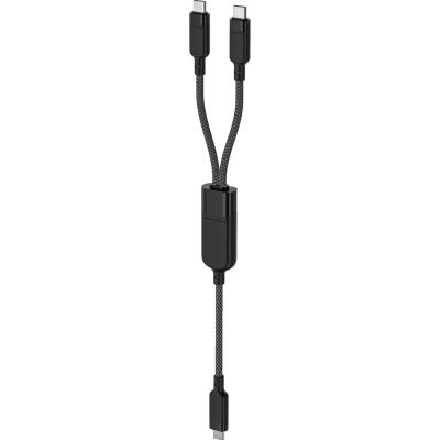���� ������ USB-C to 2xUSB-C 0.8m 100W Acefast (6974316280149) - �������� 2
