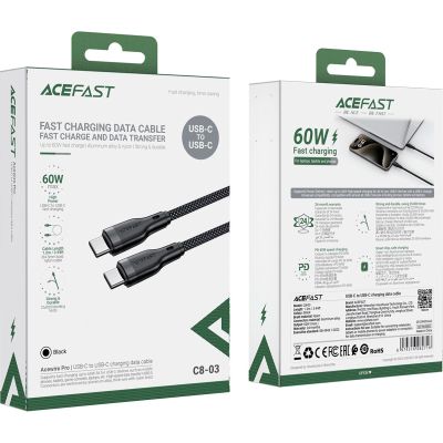 ���� ������ USB-C to USB-C 1.2m 3A C8-03 Acefast (6974316282716) - �������� 5