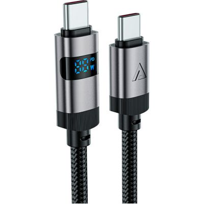   USB-C to USB-C 1.2m 60W digital display C15-03 Black Acefast (6974316283720) -  2