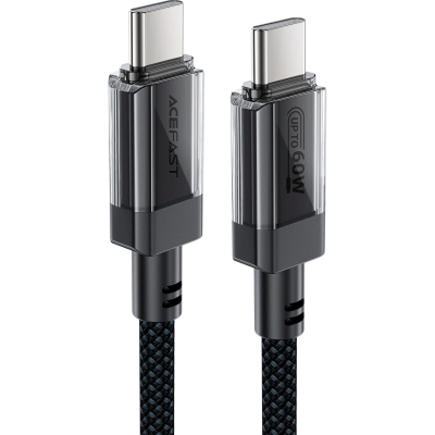 ���� ������ USB-C to USB-C 1.2m 60W stainless steel C12-03 Black Acefast (6974316283317) - �������� 2