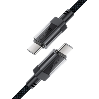 ���� ������ USB-C to USB-C 1.2m 60W stainless steel C12-03 Black Acefast (6974316283317) - �������� 4