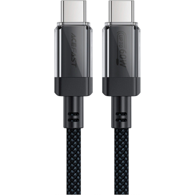 ���� ������ USB-C to USB-C 1.2m 60W stainless steel C12-03 Black Acefast (6974316283317) - �������� 1