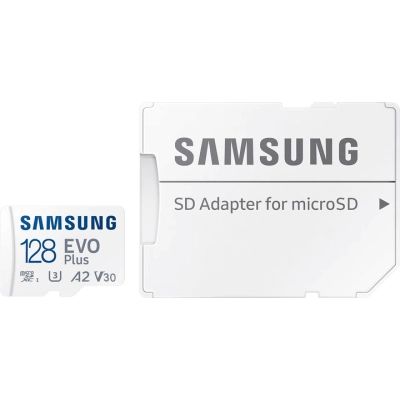 ����� ������ Samsung 128 GB microSDXC Class 10 UHS-I U3 V30 A2 EVO Plus+SD Adapte (MC128SA/EU) - �������� 6